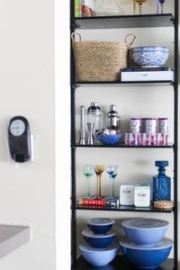 How to create functional and styled open shelving in an industrial home