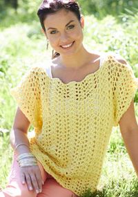 Caron International | Free Project | Crochet Scalloped Top