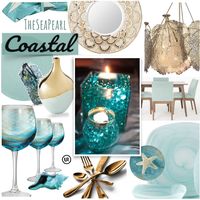 #TheSeaPearl #Home #BeachHouse #Dining #StyleFile #Coastal #Decor #InteriorDesign #Furniture #Lighting #Servewear #Dinnerware #Tablescape #SetTheTable #Aqua #Gold
