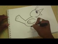 Drawing With Simple Shapes: Cartoon Bird