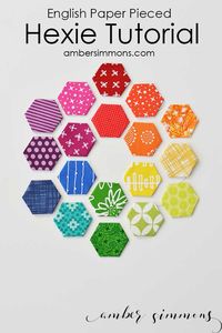 This simple paper pieced hexie tutorial will have you growing your fabric hexagon collection in no time.