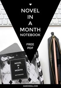Novel in a Month Notebook (Free Printable PDF)