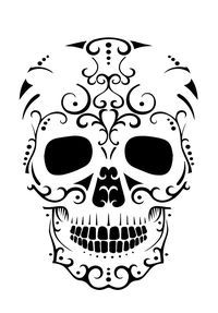 Sugar Skull Stencil