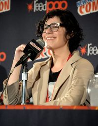 Rebecca Sugar speaks at Cartoon Network's Steven Universe panel during New York Comic Con 2013 on Oct. 13, 2016. Photo by Theo Wargo/WireImage/Getty