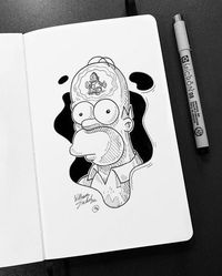 William Erhel on Instagram: "Inktober #14 / Empty Hello tout le monde ! Quand on dit « dessin animé de notre enfance », le thème « vide », ça me fait forcément penser aux débilités et autres absences d’Homer Simpson ! Ce dessin animé dure depuis si longtemps que c’était un dessin animé de notre enfance et qu’il est toujours diffusé aujourd’hui (34e saison) 😳 Le pire c’est que même avec tous ces épisodes à disposition, il a fallu que je fasse presque un hors sujet en dessinant un moment tiré