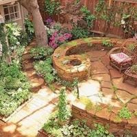 Love the spiral. Use as planter or fire pit in the middle