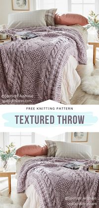 Dreamy Textured Blankets with Free Knitting Patterns