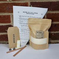 DIY a Soy Candle using our pre-scented soy wax refill kits. Includes wooden wicks, holders and stickers, and directions. Just Heat, Pour, & Enjoy Includes 12 oz of soy wax, enough to make 2 small candles.