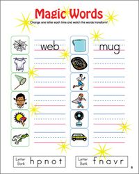 ESL MAGIC WORDS - Your kids will marvel at the idea that a word can be completely changed one letter at a time - like magic! This file includes 20 pages - 10 pages with letter banks and the same exercises without letter banks. Each page includes two Magic Words games using three-letter (CVC) words. Also included is a word chart of all the words used in the games. TeachersPayTeachers.com