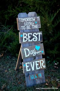 Rustic REHEARSAL Dinner Signs Decorations by TRUECONNECTION