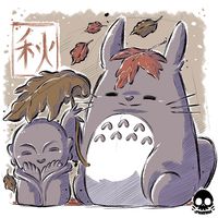 - Kawaii cute Totoro from Studio Ghibli sheltering from the rain with a leaf a Rakan statue Japanese in autumn - #studioghibli #totorofanart #kawaiitotoro #totorodrawing #cutetotoro #cutestudioghibli #kawaiistudioghibli #totorotshirt #autumnvibes #totoroleaf #xmorfina #totoroundertherain #autumntotoro #totorodesign #totoromerch #totoromask #totorokanji #autumnstudioghibli #cuteautumnstudioghibli #cuterakanstatue #rakanstatue #studioghibliautumnvibes #cuteautumn #autumntotorotshirt