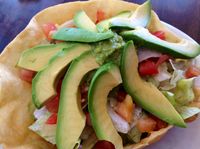 Food for life. An avocado taco salad! More at Http://ThePlantBasedDiet.com