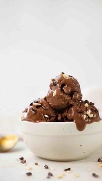 The perfect amount of chocolate and bananas blend together in this creamy chocolate ice cream. Just 3 ingredients and a blender or food processor needed!