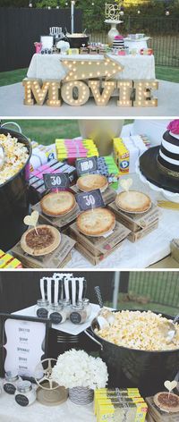 Outdoor Movie Night | DIY Party Ideas for Teen Girls.......... yessssssssss