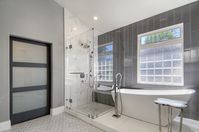 Master Bathroom with Freestanding tub and separate shower. #masterbathroomideas #freestandingtub #tub #bathroomideas #bathroom