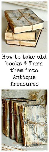 How to upcycle old books into vintage treasures