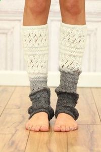 Cream Ombre Leg Warmer - I would wear in several different ombré styles