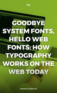 How does typography work on the web today, how important is the choice of the right web font and what should you pay attention to? We answer these and other questions in our latest blog post 🤓🖋🖌🖥💡 #webfonts #fonts #typografy #website #w-vision