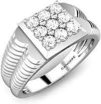 Mens 0.46 ctw Round Natural Diamond .925 Sterling Silver Ring