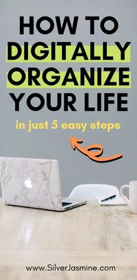Keeping even just a few things in your life in order gives your anxiety one less thing to worry about. Here's how to digitally organize your life in 5 simple steps. Anxiety | Organization | Productivity | Digital Organization