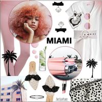 Chic in Miami: Pink Cadillac | #theseapearl #travelstyle #cityscapes #miamistyle #miamibeach #southbeach #vintagecars #pinkcadillac #chicstyle #hipster #retrochic #models #carinasoares #youtuber #eucarinasoares #Ittaherl #mules #sliponshoes #pink #leggings #crossbodybags #saintlaurent #scarves #bananarepublic #blackandwhite #polkadots #whitetshirts #widewaistbelts #cinchwaistbelts #bohobelts #aecibzo #amazon #earrings #bows #muimuiearrings #bowearrings #roundsunglasses #coloredsunglasses