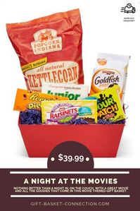 Nothing better than a night in, on the couch, with a great movie and all the goodies that come in this Movie themed gift basket. Including items like crackers, candies, and popcorn, this gift is great way to turn a movie night into the ultimate movie night. Includes: • Bag of Popcorn • Candy Variety • Decorative Gift Box #gifts #gift #giftshop #giftideas #handmade #love #giftshops #foodporn #food #foodie #foodstagram #instafood #foodphotography #foodgasm #foodlover #yummy #foodblogger
