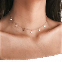 Gold Star Choker Chain Neckalce