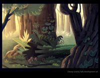Gravity Falls background art
