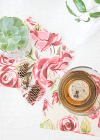 DIY no-sew fabric cocktail napkins | a fabulous fete