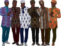 Diwali drops suit recolor in 6 African ethnic colors Found in TSR Category 'Sims 4 Male Everyday'