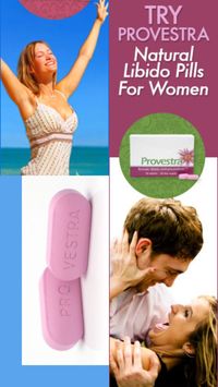 Provestra is a 100% natural way to help increase your libido. Provestra is a safe daily supplement for libido and long term menopause. Can increase your libido in 7 days... and after continued use... your sex drive. It can turn into a blazing fire of love that both you and your partner enjoy. Provestra is also designed to increase your sexual satisfaction.