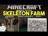 Minecraft Bedrock SKELETON FARM TUTORIAL! | Easy, XP & Loot, - YouTube