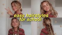 7 easy, heatless hairstyles for school! | Summer Mckeen - YouTube