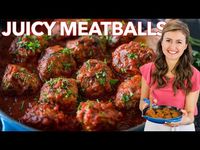 Juicy homemade meatballs are make-ahead, freezer friendly, and perfect for meal prep. This meatball recipe can be baked or sauteed and served so many ways.