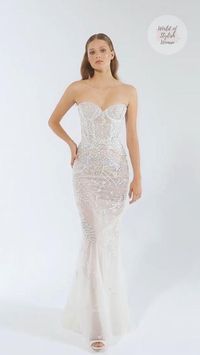 Embroidered Strapless Mermaid Wedding Gown (Look 4) from the Fall 2023 Bridal Collection by Zuhair Murad.