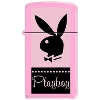 Zippo Custom Lighter - Playboy Bunny Slim Pink with Script Front Cursive Logo by Zippo. $30.35