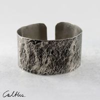 Stone Big Unisex Metal Bracelet Adjustable Silver Colored - Etsy Poland