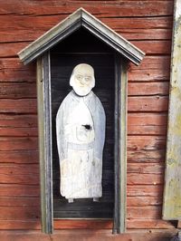 Ukko nro 64, Siipyyn Kiilin kotiseutumuseon viljamakasiini Kristiinankaupungissa 21.8.2014. Ukon on veistänyt kotiseutuneuvos Artur Hermans vuonna 1979.