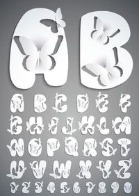 Various Bright colored alphabet design vector set 02
