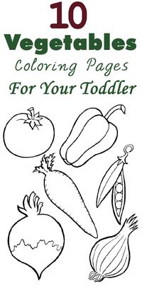 10 Vegetables Coloring Pages For Your Toddler