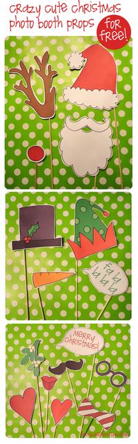 Free Printable Christmas photo booth props