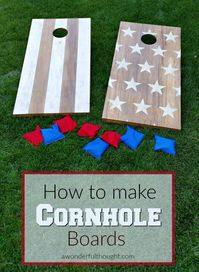 DIY Cornhole Boards - A Wonderful Thought