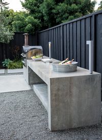 BBQ, pizza oven and plenty of serving counter space - including an ice bucket.