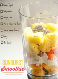 Sunburst Smoothie - Family Fresh Meals