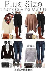 Plus Size Thanksgiving Outfits – Peplum Blazer and Boyfriend Jeans - Plus Size Fashion for Women - alexawebb.com #plussize #alexawebb