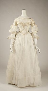 Evening dress ca. 1840 via The Costume Institute of the Metropolitan Museum of Art