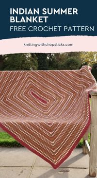 Crochet Blanket Free Pattern Easy - Indian Summer Blanket