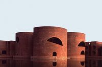 Louis I. Kahn completed the National Assembly Building in Dhaka, Bangladesh, in 1982.