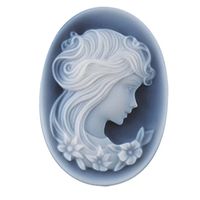 Ovaltwo-layer Black Agate Portrait Cameo - Etsy