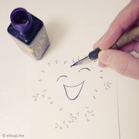 Black & white Mira(cle)Doodles drawn with ink on paper by elinap - © Elina Puohiniemi